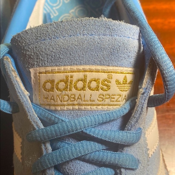 Adidas Handball Spezial Light Blue / Cloud White / Gum Shoe Mens 6.5/ W 7.5 - Picture 6 of 8